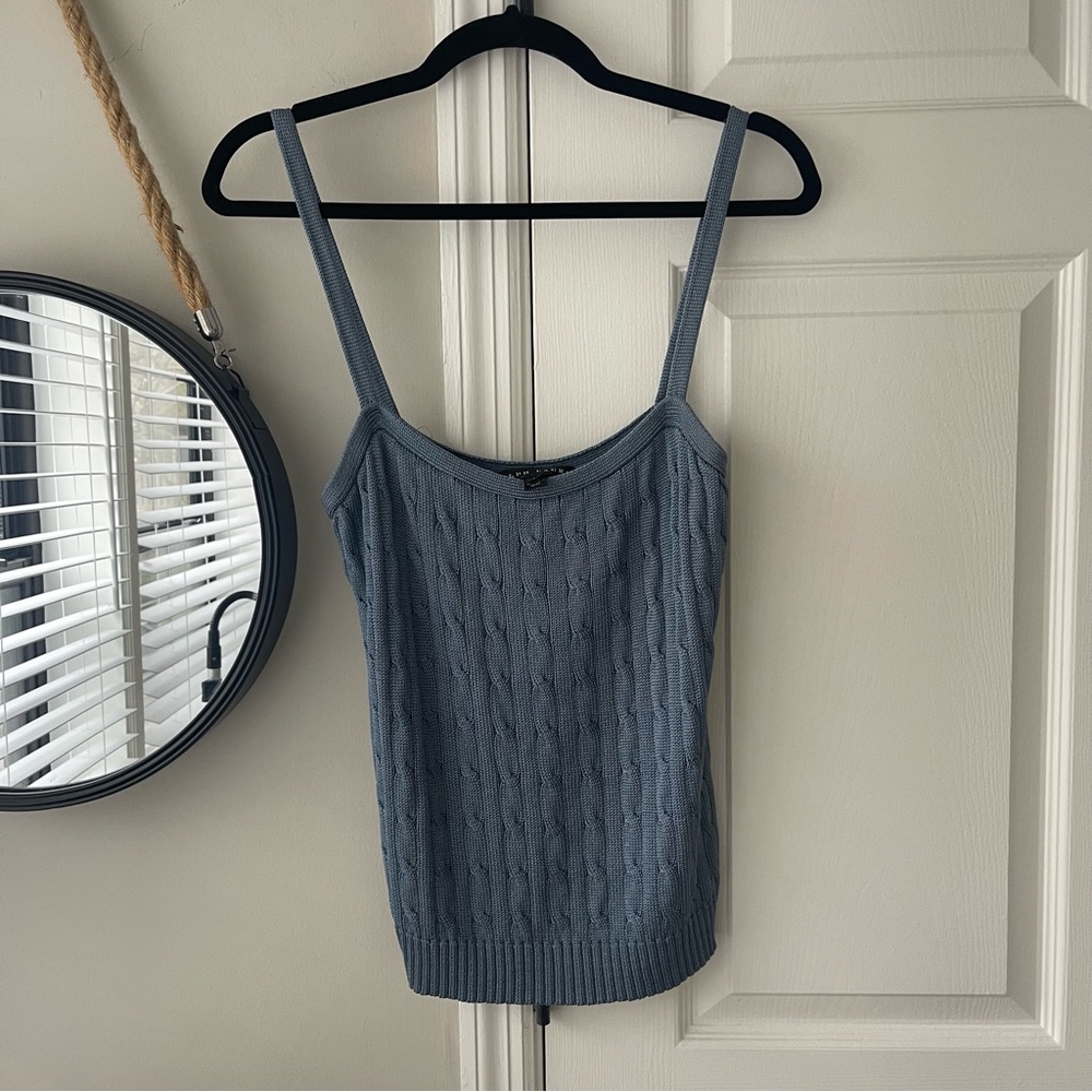 Ralph Lauren Silk Cable Knit Tank Top